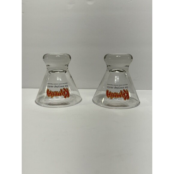 Set of 2 Kahlua Liqueur 6 oz Cocktail Glasses "The Everyday Exotic" 3-3/4" Tall - Picture 10 of 12